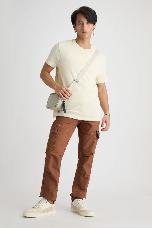 Yoga Jeans for Stretch -Men's Brown Safari Cargos