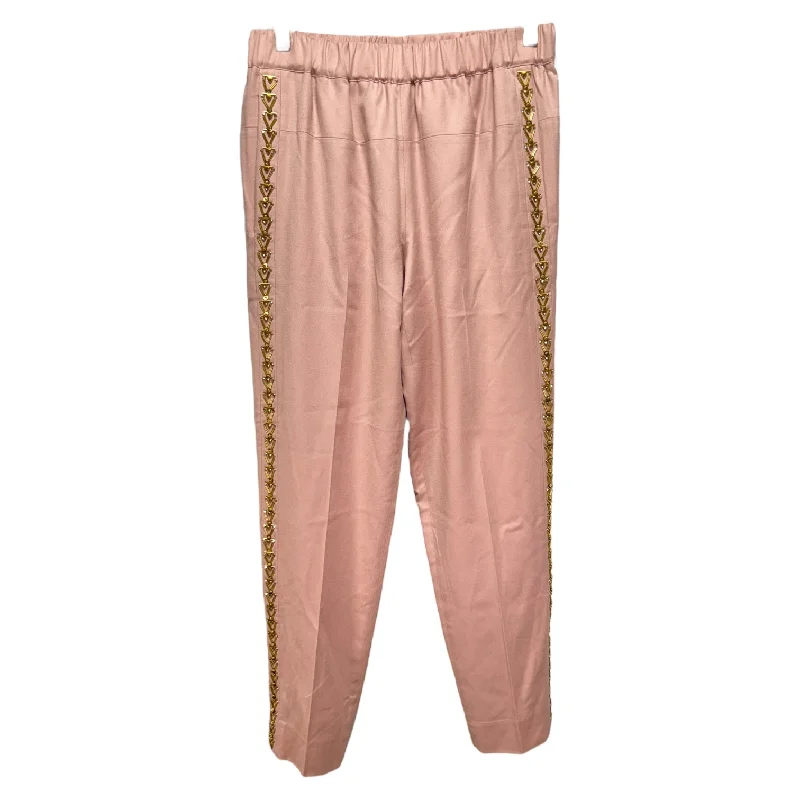 Flowy culottes pants for breezy summer style -Embellished Italian Wool Pull On Pant By J. Crew Collection In Mauve, Size: 0