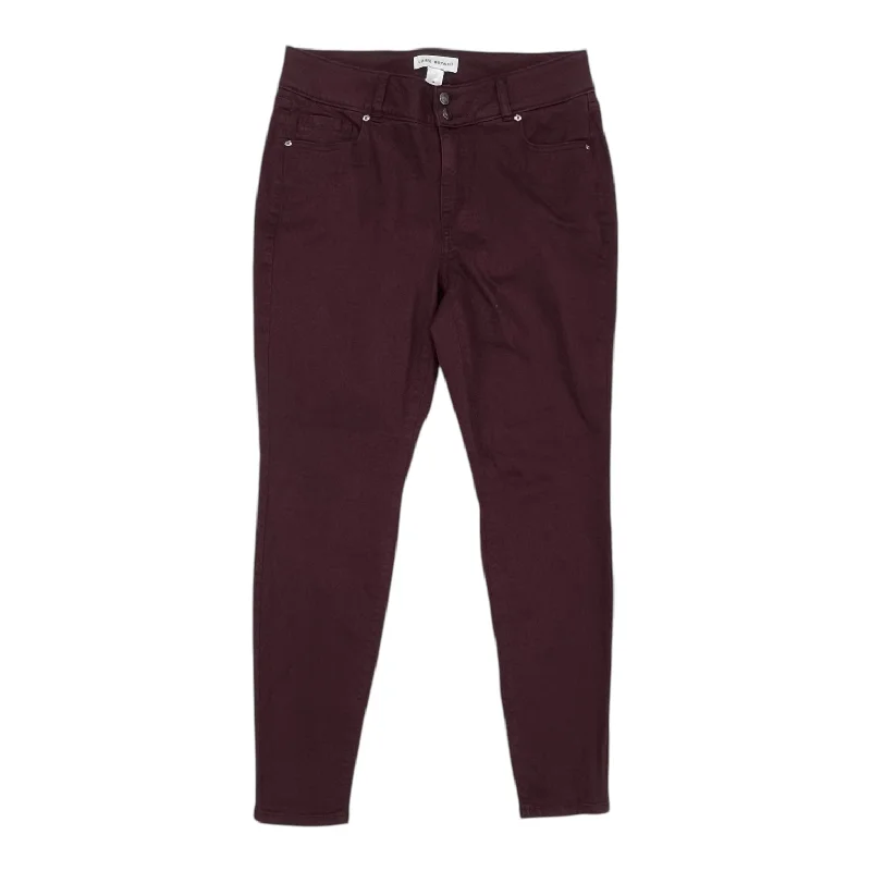 Casual drawstring pants for effortless home relaxation -Pants Chinos & Khakis By Lane Bryant In Maroon, Size:14