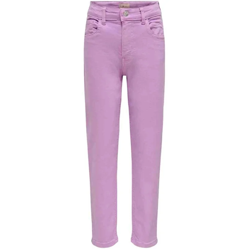 Colored Jeans for Variety -Kids ONLY Orchid Bloom Calla Mom Fit Jeans