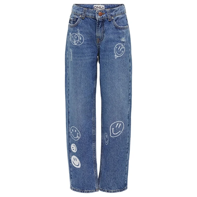 Outdoor Jeans for Adventures -Kids ONLY Medium Blue Denim Robyn Smile Jeans