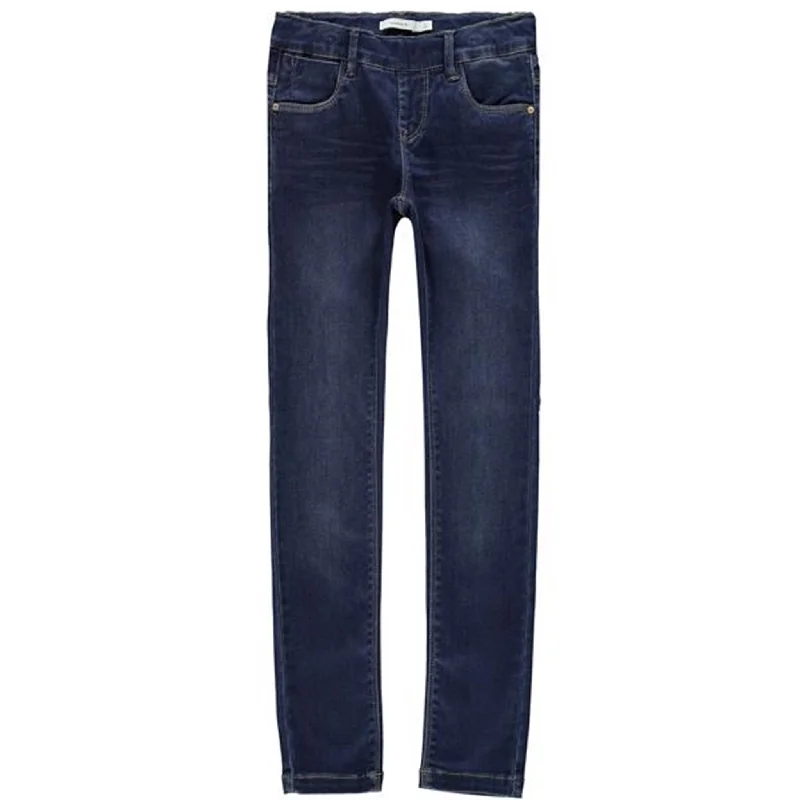 Faded Jeans for Laid-back -Name it Dark Blue Melange Polly Jeans Skinny