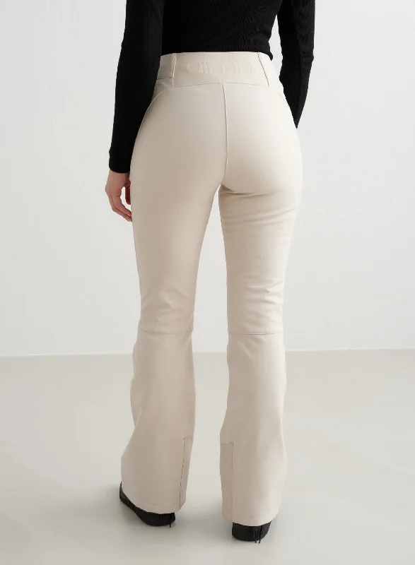 Quick-dry travel pants for adventurous globetrotters -Café Au Lait Stretch Thermo Pants