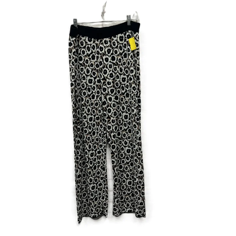 Stylish flare pants for retro party looks -Pants Other By Diane Von Furstenberg In Black & Brown, Size: L