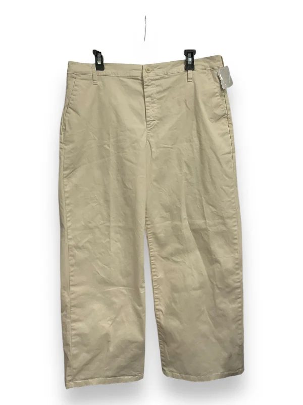 Stylish cropped pants for warm season trends -Pants Wide Leg By J. Crew In Cream, Size: 12