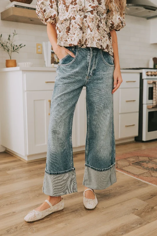 Affordable Jeans for Budget -FREE PEOPLE - Final Countdown Mid Rise Pants - 2 Colors!