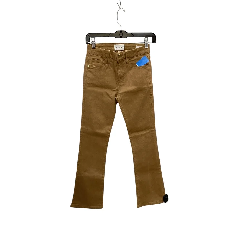 Lightweight travel pants with wrinkle-free fabric -Pants Other By Frame In Tan Denim, Size: 2