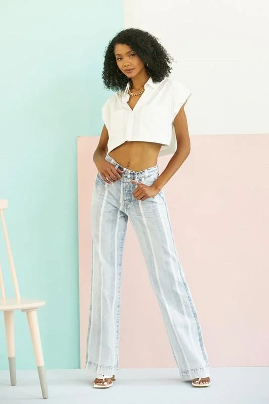 Travel Jeans for On-the-go -Mckenzie High Rise 90's Flare Jeans