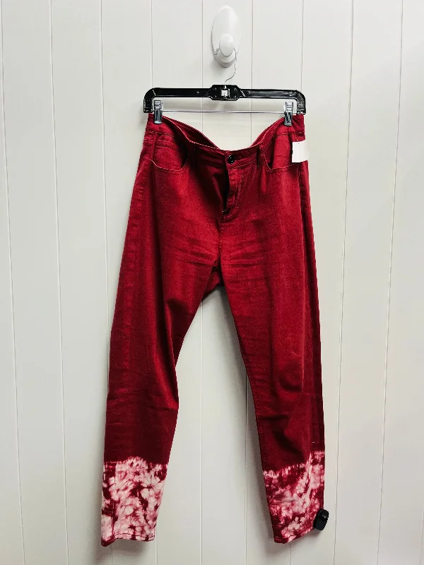 Vintage high-waisted pants for nostalgic wardrobe charm -Pants Other By Baccini In Red, Size: 10