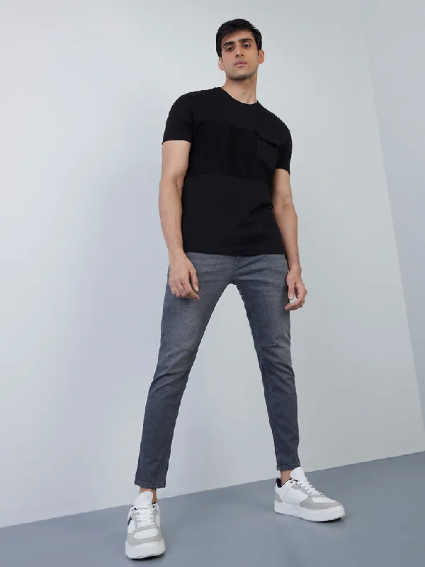 Stretch Jeans for Flexibility -Nuon Grey Slim - Fit Mid - Rise Jeans