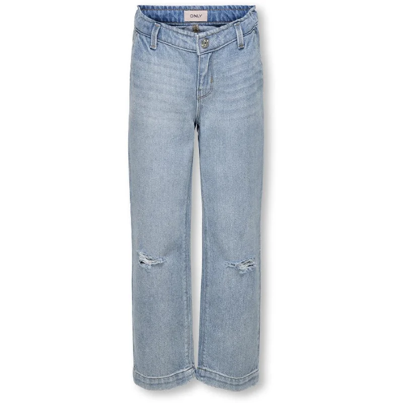 Gym Jeans for Workout -kids ONLY Light Blue Denim Comet Straight Denim Jeans