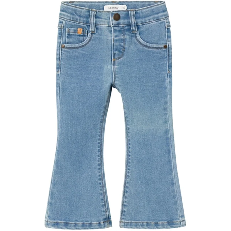 Mini Shorts Jeans for Youthful -Lil'Atelier Medium Blue Denim Salli Slim Bootcut Jeans