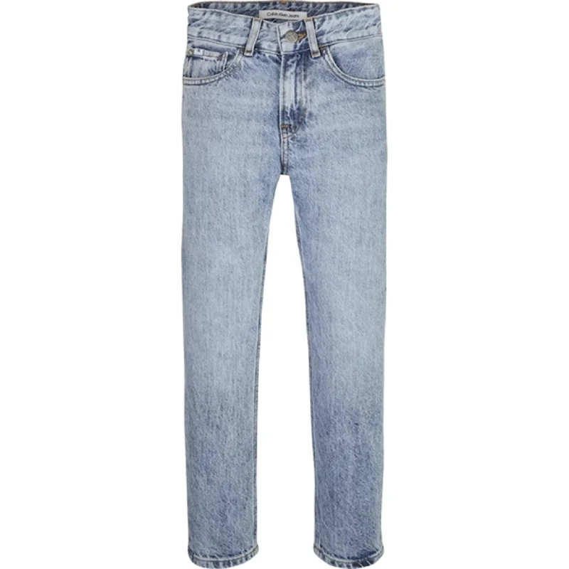 Casual Friday Jeans for Relaxed -Calvin Klein Dad Fit Jeans Salt Pepper Light