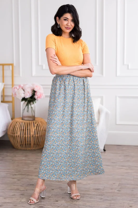 Patterned skirts with unique abstract art -Too Good To Be True Maxi Slip Skirt