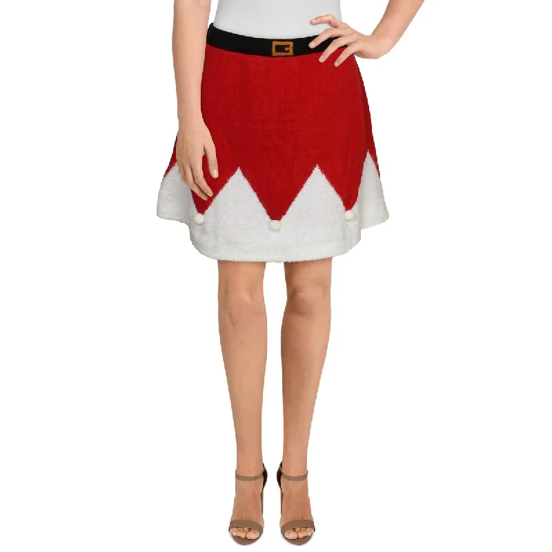 Pleated Long Skirts for Texture -Juniors Womens Christmas Holiday Mini Skirt