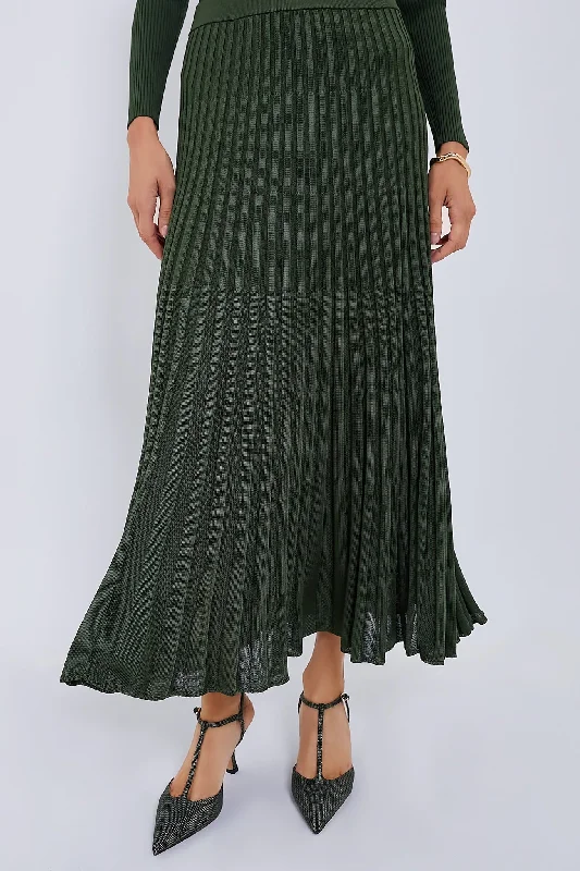 Pleated skirts for sophisticated evening wear -Forest Pleated Midi Skirt