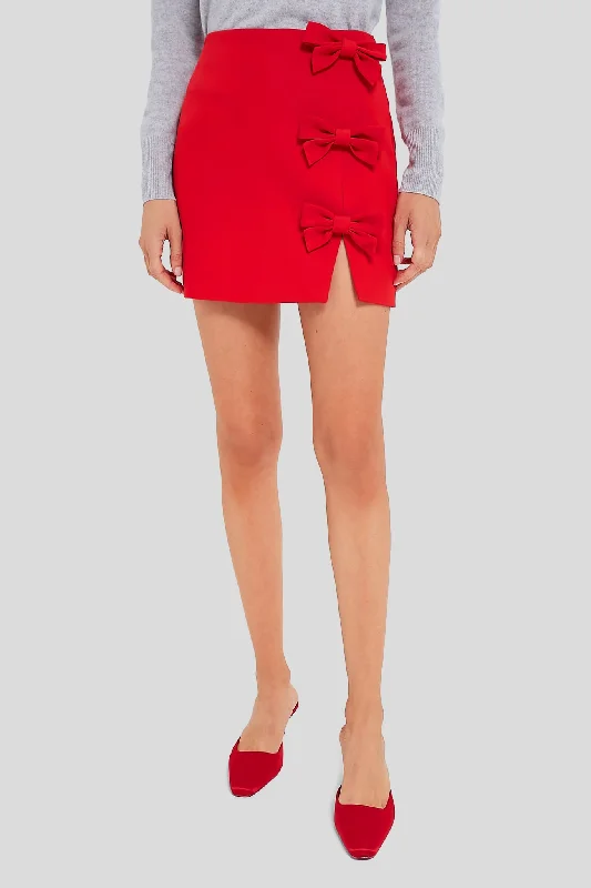 High-waisted skirts with button front detail -Red Bows Rochelle Mini Skirt