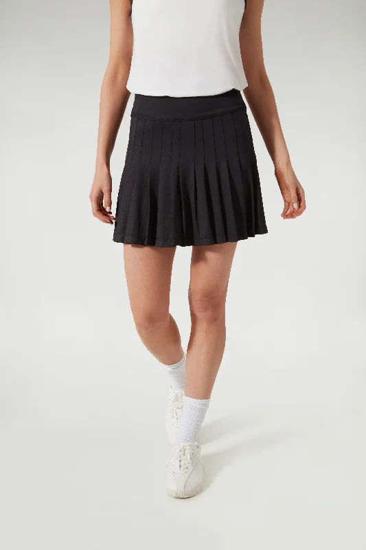 Flowy chiffon skirts for romantic summer days -Black and White 15 Inch Williams Tennis Skirt