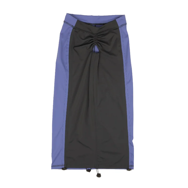 Khaki Long Skirts for Casual -RECINTO DRAWSTRING PEGADITA COBALT MIDI SKIRT