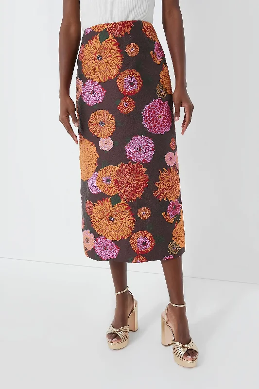 High-waisted mini skirts for retro vibes -Jacquard Gyn Pencil Skirt