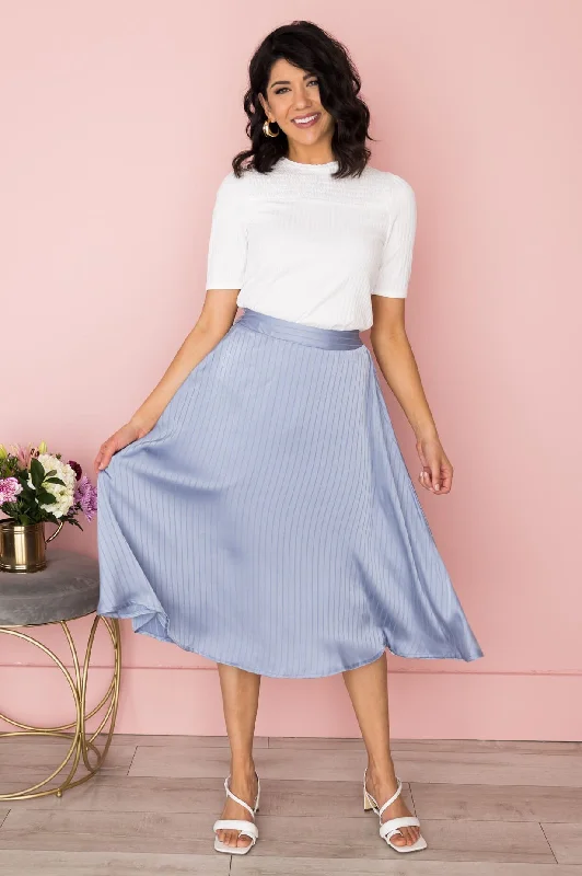 High-waisted skirts for slimming chic style -Twirl With Me Satin Skirt