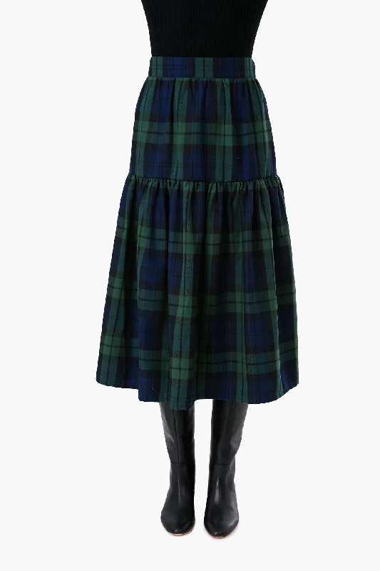 High-waisted pencil skirts for professional office wear -Tartan Lauren Skirt