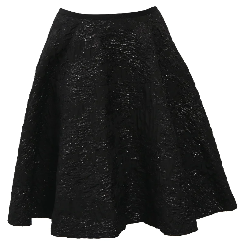 Skort Short Skirts for Practical -Lanvin A-Line Jacquard Skirt in Black Polyester