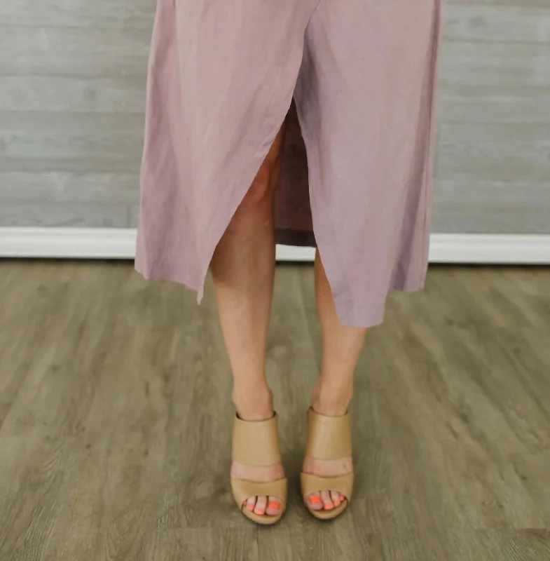 Wrap Short Skirts for Adjustable -Zenya Wrap Skirt In Mauve