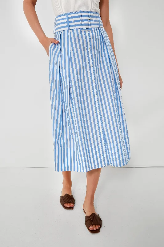 Classic black maxi skirts for versatility -Sea Stripe Kingsley Skirt