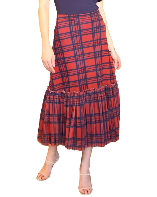 Low-waisted Long Skirts for Relaxed -Eva Franco Kym Flounced Midi Skirt