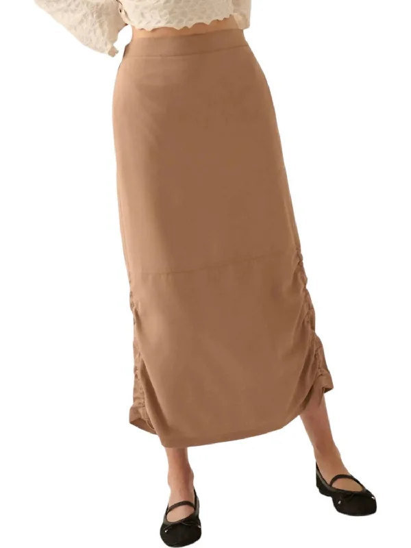 Leather Short Skirts for Edgy -Horizons Skirt In Mocha