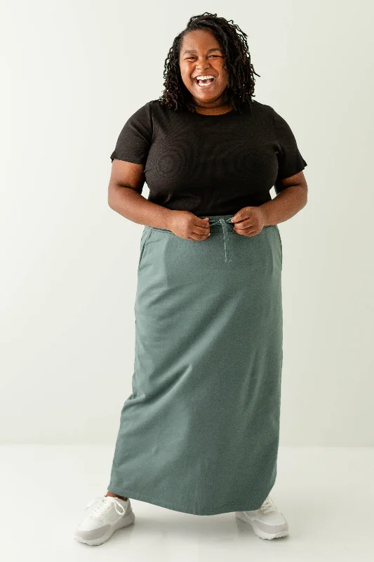 Lightweight skirts for warm weather comfort -'Megan' Maxi Sweatshirt Skirt