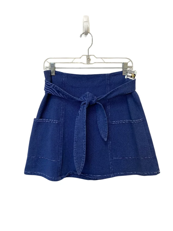 Casual cotton skirts for laid-back days -Skirt Mini & Short By Skies Are Blue In Blue Denim, Size: M