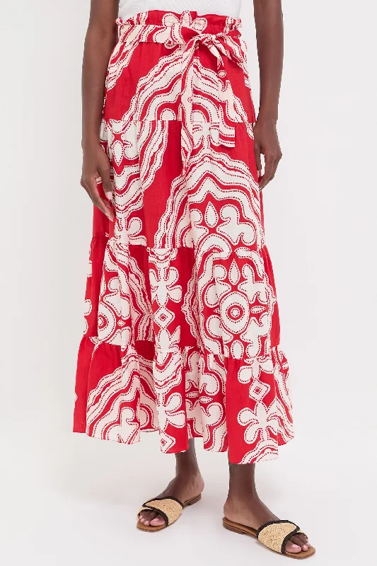 Lightweight skirts with airy fabric weave -Nike Red Sanaa Skirt