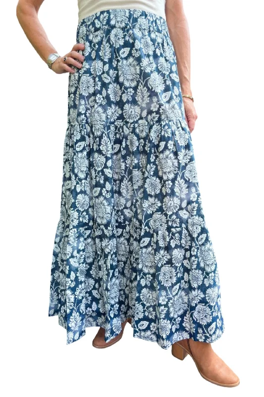 Maximalist Long Skirts for Bling -Ariana Maxi Skirt In Egyptian Blue