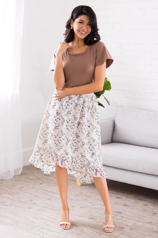 Durable skirts with reinforced seam strength -Blooming Into You High-Low Skirt