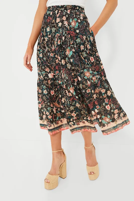 Flowy chiffon skirts for romantic summer days -Obsidian Botanica Cambrie Skirt