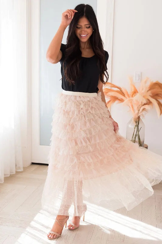 Casual linen skirts for breezy days -Only In Fairytales Modest Tulle Skirt