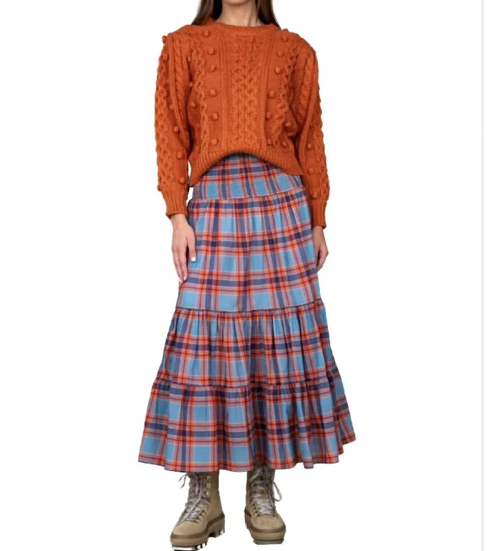 Long Skirts for Casual Outings -Izzy Skirt In Vail Tartan