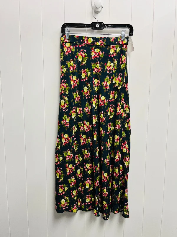 Vintage skirts with 70s-inspired designs -Skirt Maxi By Zara In Green, Size: S