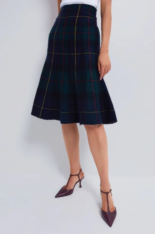 Pleated midi skirts for elegant everyday looks -Polo Tartan A-line Skirt