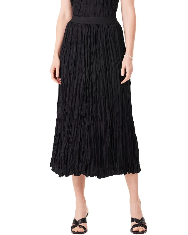 Flared Long Skirts for Drama -NIC+ZOE Crinkle Crush Skirt