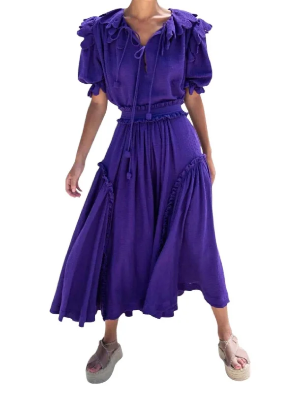 Long Skirts for Garden Parties -Fireside Skirt In Lilac