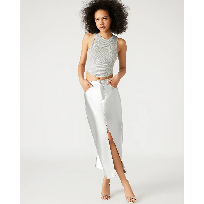 Low-waisted Short Skirts for Relaxed -Avani Skirt Silver