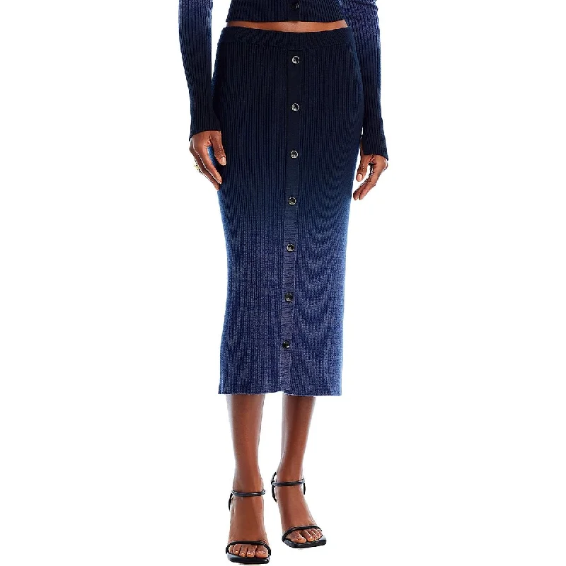 Celtic Long Skirts with Knotwork -Womens Gradient Marled Midi Skirt