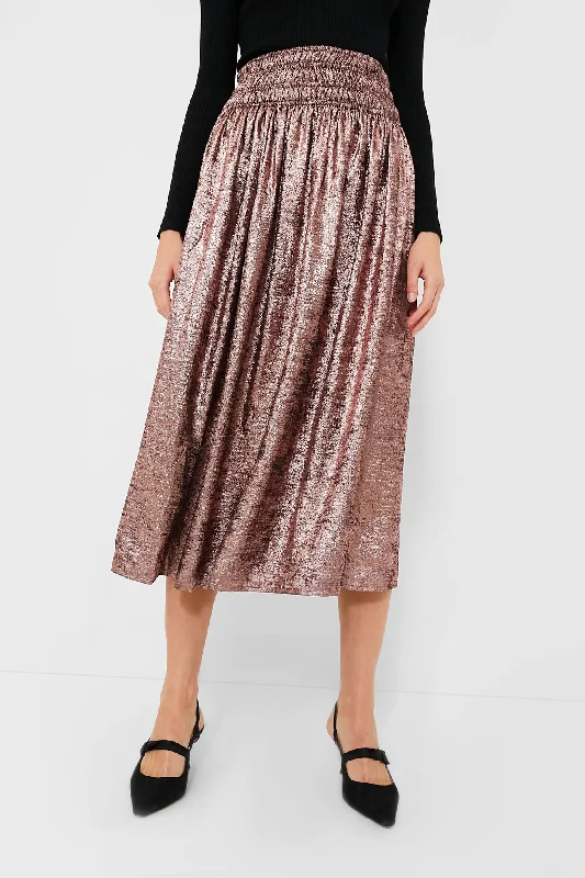 Durable skirts with reinforced seam strength -Rose Gold The Viola Skirt