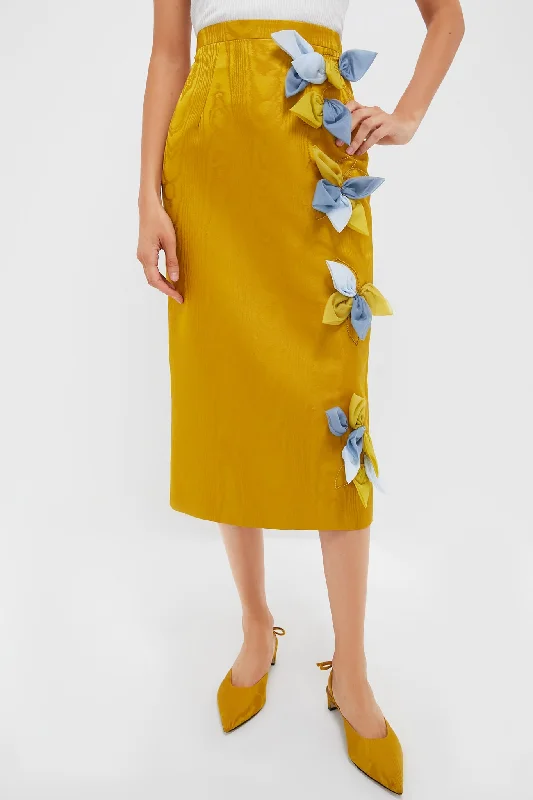 Lightweight skirts for warm weather comfort -Ochre Lorinda Embroidered Midi Skirt