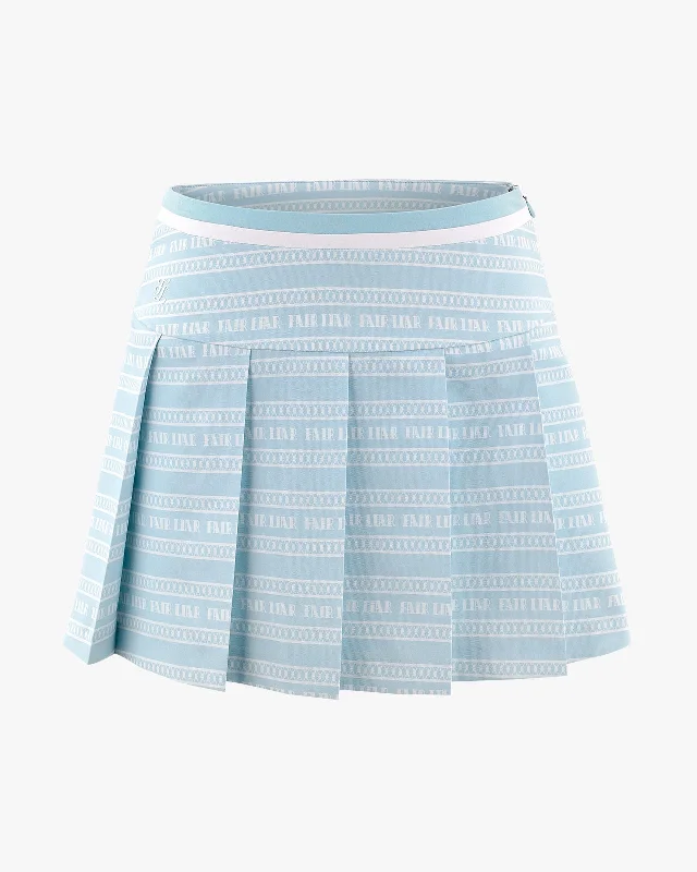 Classic black pencil skirts for office chic -Logo pattern printed pleated skirt - Mint