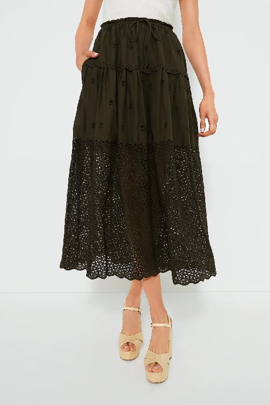 Lightweight skirts with airy fabric weave -Militaire Lucia Skirt