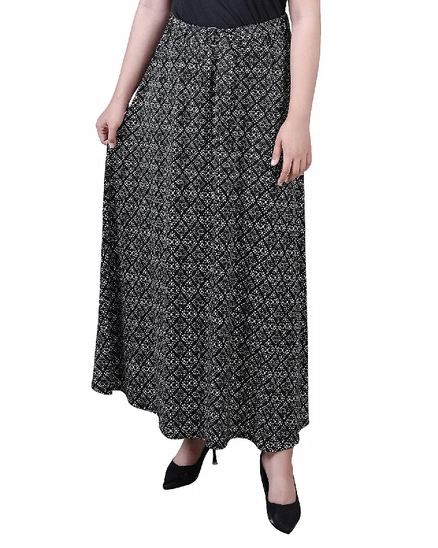 Soft linen skirts for gentle warm wear -Petite Maxi Length Skirt